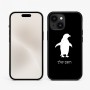 כיסוי בעיצוב אישי עם השם שלך לדגם - Apple iPhone 15 בעיצוב פינגווין