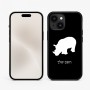 כיסוי בעיצוב אישי עם השם שלך לדגם - Apple iPhone 15 בעיצוב קרנף