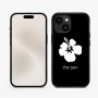 כיסוי בעיצוב אישי עם השם שלך לדגם - Apple iPhone 15 בעיצוב פרח היביסקוס