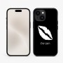 כיסוי בעיצוב אישי עם השם שלך לדגם - Apple iPhone 15 בעיצוב שפתיים - נשיקה