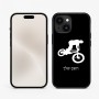 כיסוי בעיצוב אישי עם השם שלך לדגם - Apple iPhone 15 בעיצוב רוכב אופניים