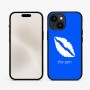 כיסוי בעיצוב אישי עם השם שלך לדגם - Apple iPhone 15 בעיצוב שפתיים - נשיקה