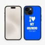 כיסוי בעיצוב אישי עם השם שלך לדגם - Apple iPhone 15 בעיצוב אוהב את החברה שלי