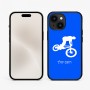 כיסוי בעיצוב אישי עם השם שלך לדגם - Apple iPhone 15 בעיצוב רוכב אופניים