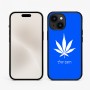כיסוי בעיצוב אישי עם השם שלך לדגם - Apple iPhone 15 בעיצוב עלה מריחואנה - גראס