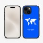 כיסוי בעיצוב אישי עם השם שלך לדגם - Apple iPhone 15 בעיצוב מפת העולם