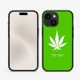 כיסוי בעיצוב אישי עם השם שלך לדגם - Apple iPhone 15 בעיצוב עלה מריחואנה - גראס
