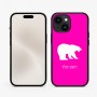 כיסוי בעיצוב אישי עם השם שלך לדגם - Apple iPhone 15 בעיצוב דוב
