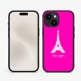כיסוי בעיצוב אישי עם השם שלך לדגם - Apple iPhone 15 בעיצוב מגדל אייפל