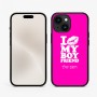 כיסוי בעיצוב אישי עם השם שלך לדגם - Apple iPhone 15 בעיצוב נשקי את חבר שלי