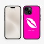 כיסוי בעיצוב אישי עם השם שלך לדגם - Apple iPhone 15 בעיצוב שפתיים - נשיקה