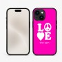 כיסוי בעיצוב אישי עם השם שלך לדגם - Apple iPhone 15 בעיצוב אהבה
