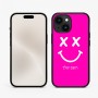 כיסוי בעיצוב אישי עם השם שלך לדגם - Apple iPhone 15 בעיצוב סמיילי