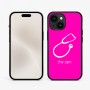 כיסוי בעיצוב אישי עם השם שלך לדגם - Apple iPhone 15 בעיצוב סטטוסקופ רופא