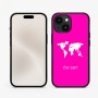 כיסוי בעיצוב אישי עם השם שלך לדגם - Apple iPhone 15 בעיצוב מפת העולם