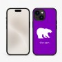 כיסוי בעיצוב אישי עם השם שלך לדגם - Apple iPhone 15 בעיצוב דוב