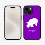 כיסוי בעיצוב אישי עם השם שלך לדגם - Apple iPhone 15 בעיצוב קרנף