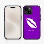 כיסוי בעיצוב אישי עם השם שלך לדגם - Apple iPhone 15 בעיצוב שפתיים - נשיקה