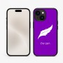 כיסוי בעיצוב אישי עם השם שלך לדגם - Apple iPhone 15 בעיצוב נוצת נוצה