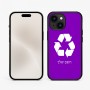 כיסוי בעיצוב אישי עם השם שלך לדגם - Apple iPhone 15 בעיצוב למחזר
