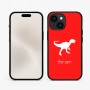 כיסוי בעיצוב אישי עם השם שלך לדגם - Apple iPhone 15 בעיצוב דינוזאור