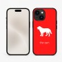 כיסוי בעיצוב אישי עם השם שלך לדגם - Apple iPhone 15 בעיצוב כלב