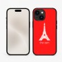 כיסוי בעיצוב אישי עם השם שלך לדגם - Apple iPhone 15 בעיצוב מגדל אייפל