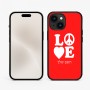 כיסוי בעיצוב אישי עם השם שלך לדגם - Apple iPhone 15 בעיצוב אהבה