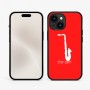 כיסוי בעיצוב אישי עם השם שלך לדגם - Apple iPhone 15 בעיצוב סקסופון