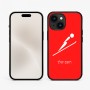 כיסוי בעיצוב אישי עם השם שלך לדגם - Apple iPhone 15 בעיצוב קפיצת סקי אולימפית