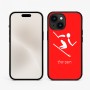 כיסוי בעיצוב אישי עם השם שלך לדגם - Apple iPhone 15 בעיצוב סקי אולימפי