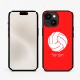כיסוי בעיצוב אישי עם השם שלך לדגם - Apple iPhone 15 בעיצוב כדור כדורעף