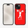כיסוי בעיצוב אישי עם השם שלך לדגם - Apple iPhone 15 בעיצוב הרמת משקולות