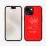 כיסוי בעיצוב אישי עם השם שלך לדגם - Apple iPhone 15 בעיצוב יד