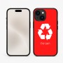 כיסוי בעיצוב אישי עם השם שלך לדגם - Apple iPhone 15 בעיצוב למחזר