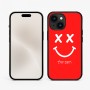 כיסוי בעיצוב אישי עם השם שלך לדגם - Apple iPhone 15 בעיצוב סמיילי
