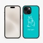 כיסוי בעיצוב אישי עם השם שלך לדגם - Apple iPhone 15 בעיצוב חתול