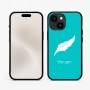 כיסוי בעיצוב אישי עם השם שלך לדגם - Apple iPhone 15 בעיצוב נוצת נוצה