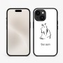 כיסוי בעיצוב אישי עם השם שלך לדגם - Apple iPhone 15 בעיצוב חתול