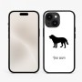 כיסוי בעיצוב אישי עם השם שלך לדגם - Apple iPhone 15 בעיצוב כלב