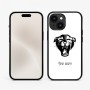 כיסוי בעיצוב אישי עם השם שלך לדגם - Apple iPhone 15 בעיצוב פני פנטרה