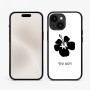 כיסוי בעיצוב אישי עם השם שלך לדגם - Apple iPhone 15 בעיצוב פרח היביסקוס
