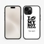 כיסוי בעיצוב אישי עם השם שלך לדגם - Apple iPhone 15 בעיצוב נשקי את חבר שלי