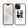 כיסוי בעיצוב אישי עם השם שלך לדגם - Apple iPhone 15 בעיצוב אהבה