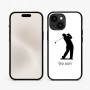 כיסוי בעיצוב אישי עם השם שלך לדגם - Apple iPhone 15 בעיצוב שחקן גולף