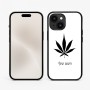 כיסוי בעיצוב אישי עם השם שלך לדגם - Apple iPhone 15 בעיצוב עלה מריחואנה - גראס