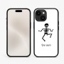 כיסוי בעיצוב אישי עם השם שלך לדגם - Apple iPhone 15 בעיצוב סקלטון