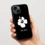 כיסוי בעיצוב אישי עם השם שלך לדגם - Apple iPhone 15 בעיצוב פרח היביסקוס