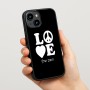 כיסוי בעיצוב אישי עם השם שלך לדגם - Apple iPhone 15 בעיצוב אהבה