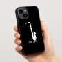 כיסוי בעיצוב אישי עם השם שלך לדגם - Apple iPhone 15 בעיצוב סקסופון